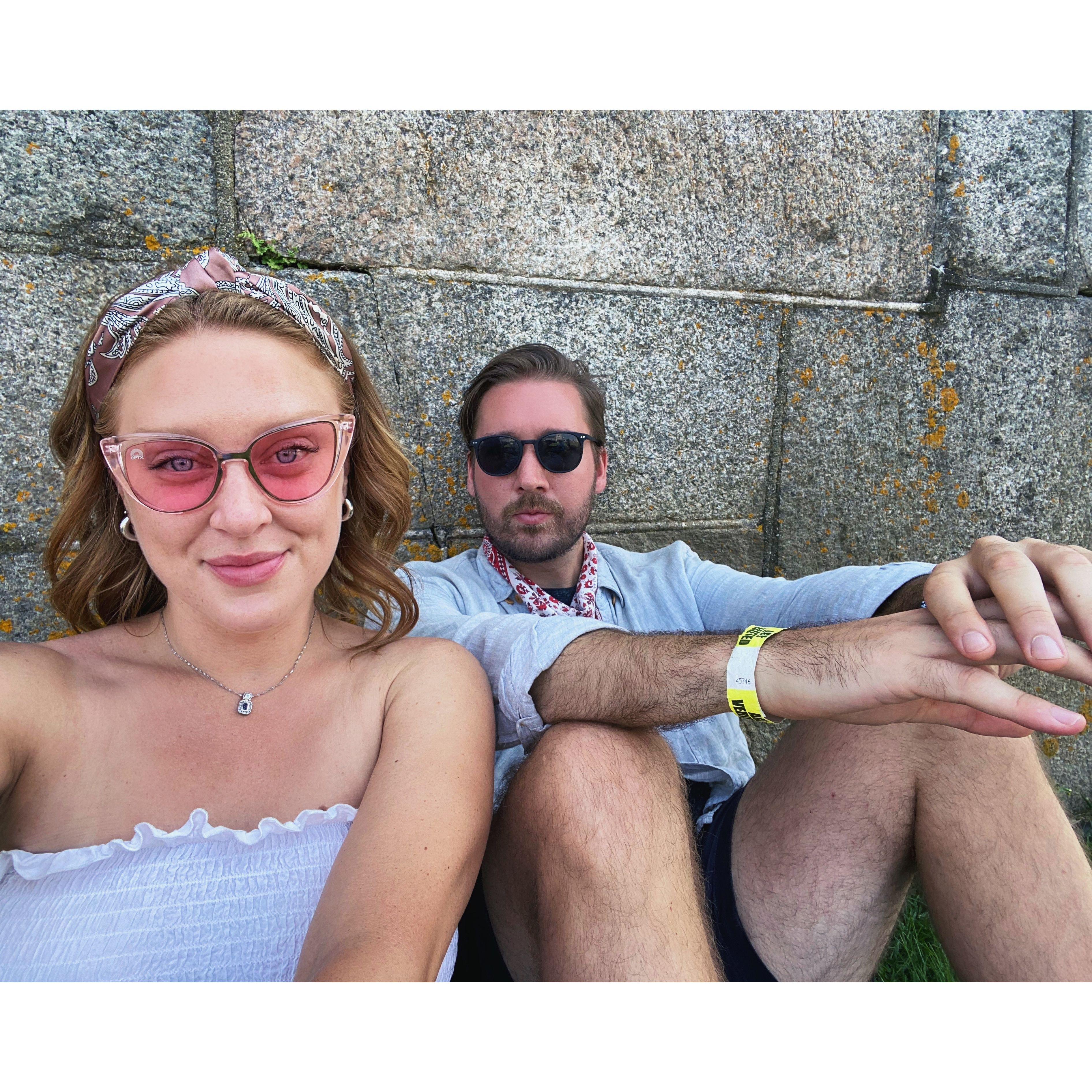 Relaxing during Folk Fest