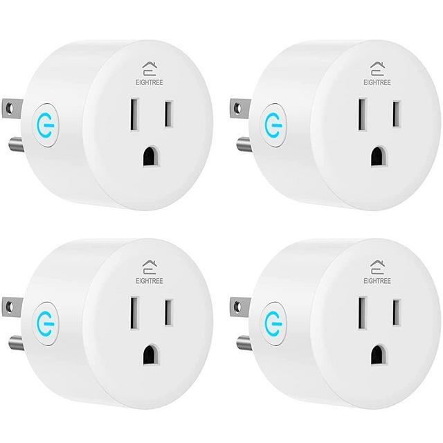 Smart Plugs That Work with Alexa, Smart Life Wi-Fi Outlet Compatible with Alexa, Google Home & Smartthings, Smart Socket with Remote Control & Timer Function, 2.4Ghz WiFi Only