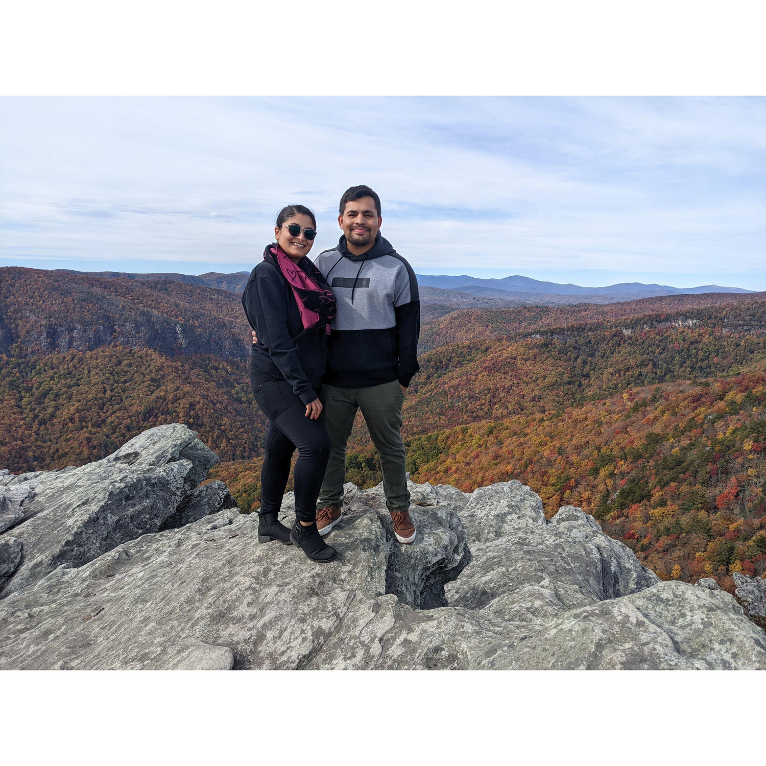 Our favorite place in the whole wide world, Blue Ridge mountains in NC as our adventure began there.