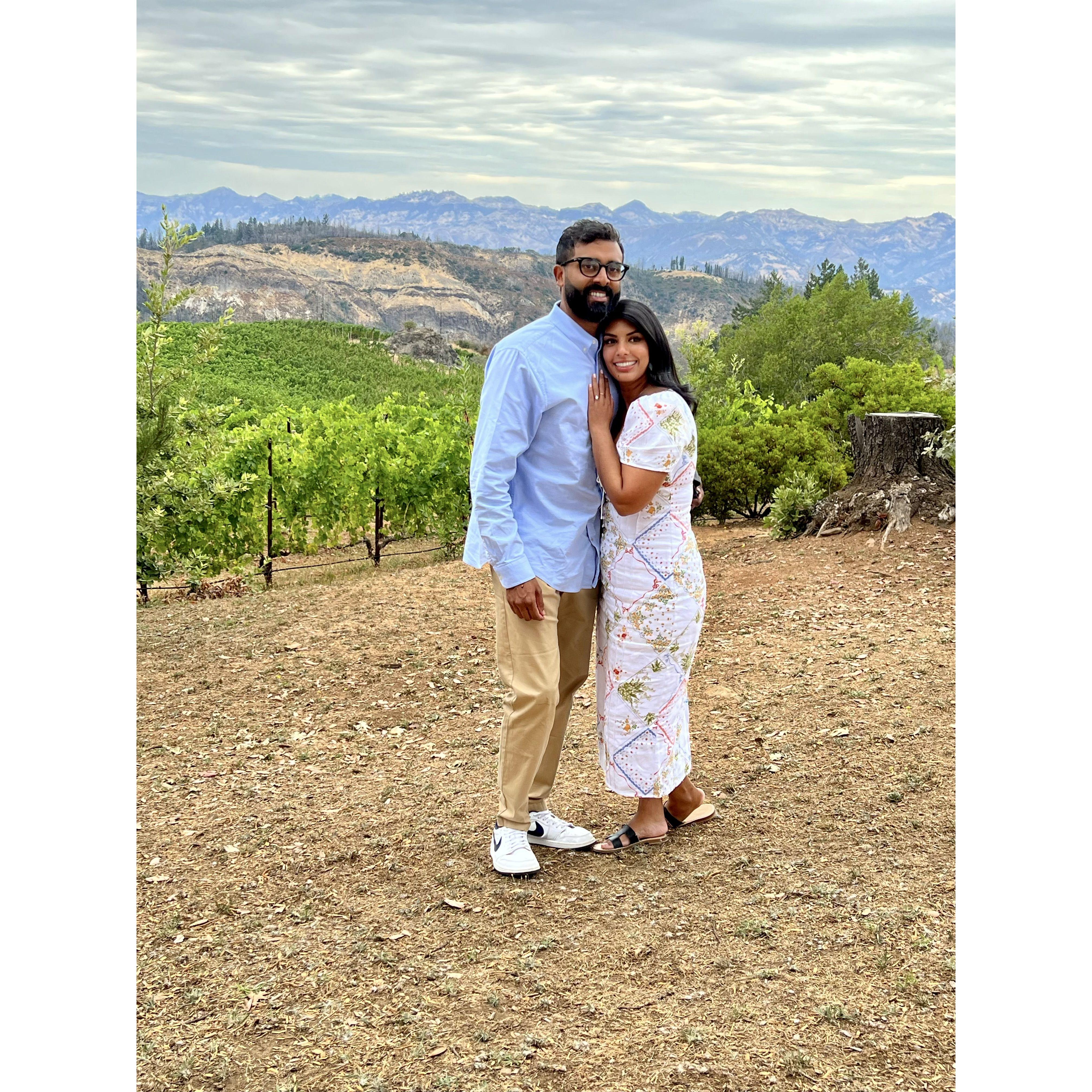 Napa, CA: When we got engaged!