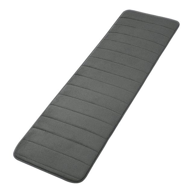 uxcell Memory Foam Bath Mat, Absorbent Runner Kitchen Rug, Soft and Comfortable Runner Floor Mat for Kitchen Bathroom Floors 16" x 47", Dark Grey
