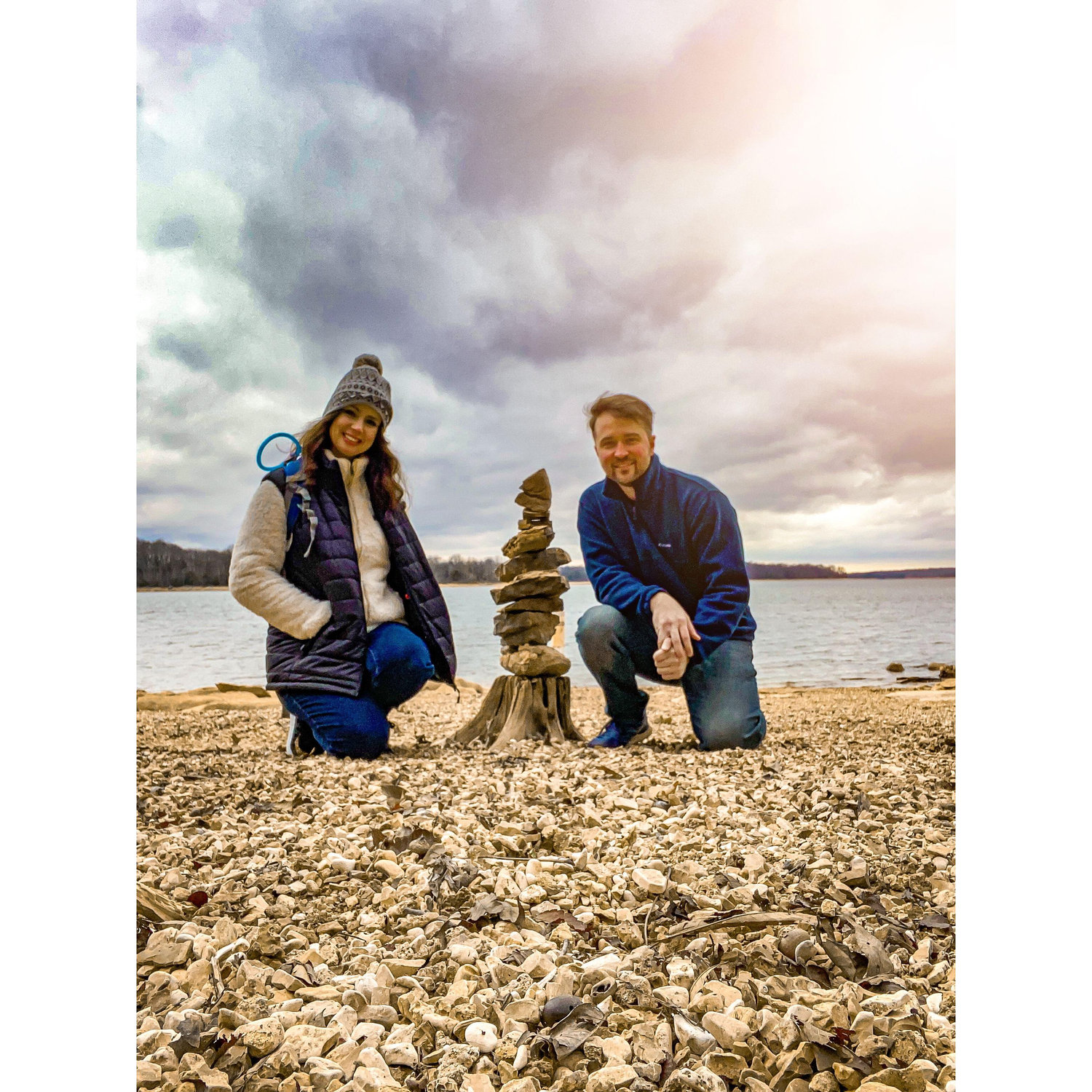 Some fun marker stones we found by the lake!