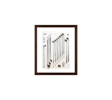 Golf Art Print Field Guide Designs 11X13 Wood Gallery Espresso No Mat