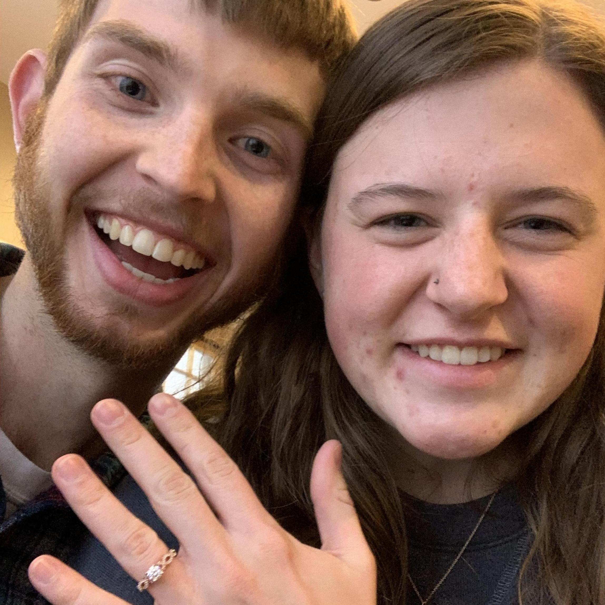 Right after we got engaged, we went to a coffee shop to spend time together just the two of us before celebrating with family and friends! My introverted self was so thankful Dawson set that up.
