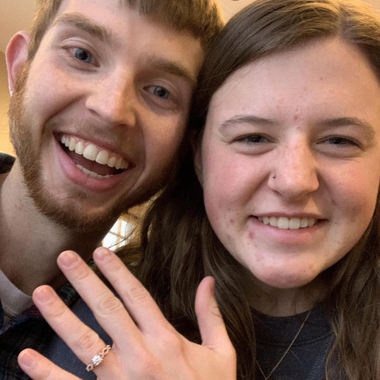Right after we got engaged, we went to a coffee shop to spend time together just the two of us before celebrating with family and friends! My introverted self was so thankful Dawson set that up.