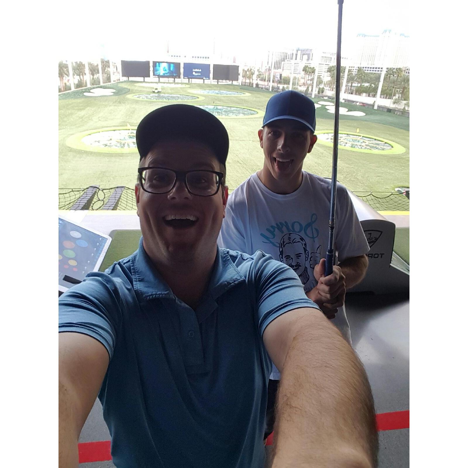 Top Golf 2016 with Kevin (groomsman)