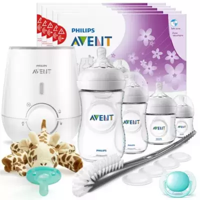Philips Avent Natural 18-Piece All In One Feeding Gift Set in Clear
