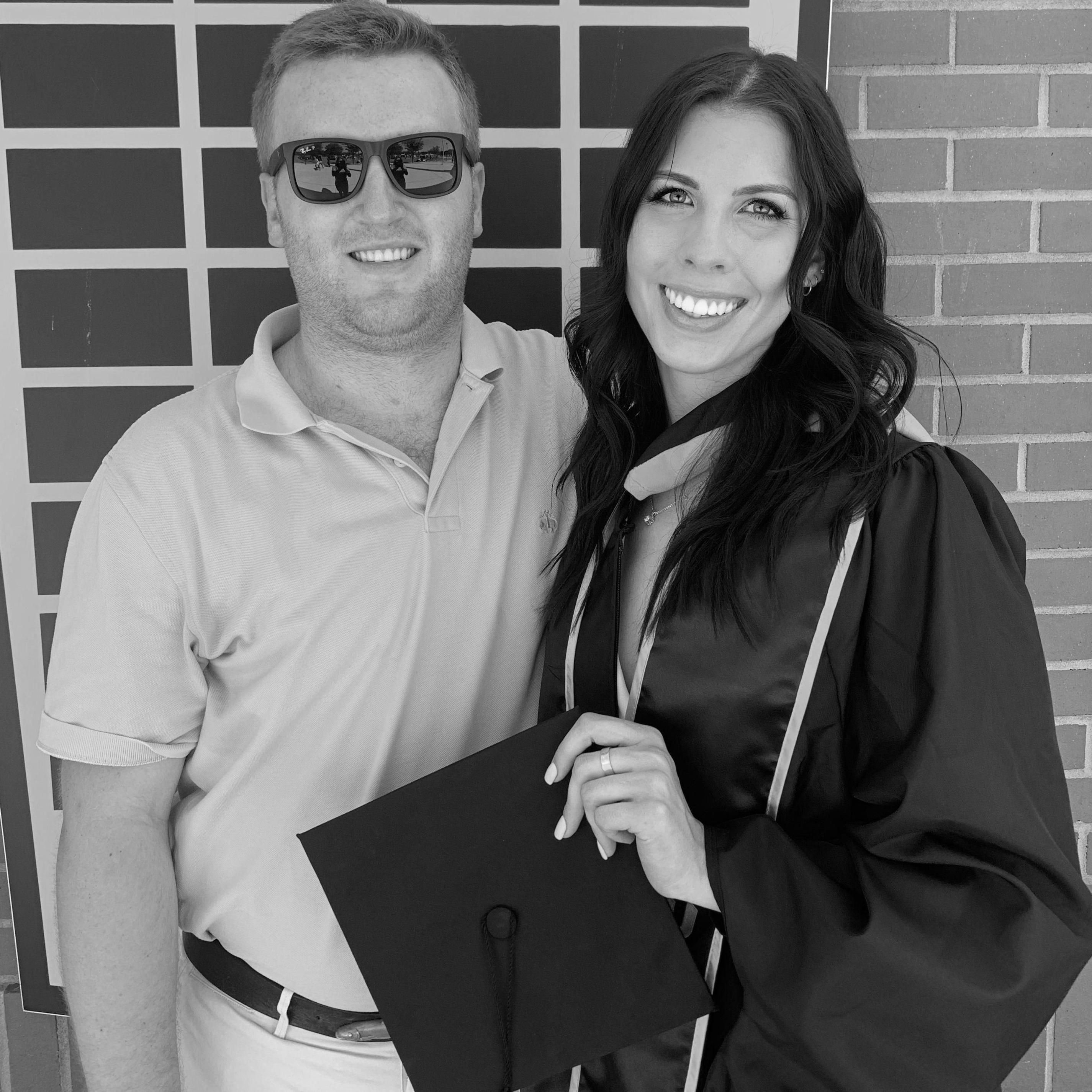 Michelle graduating with her master's