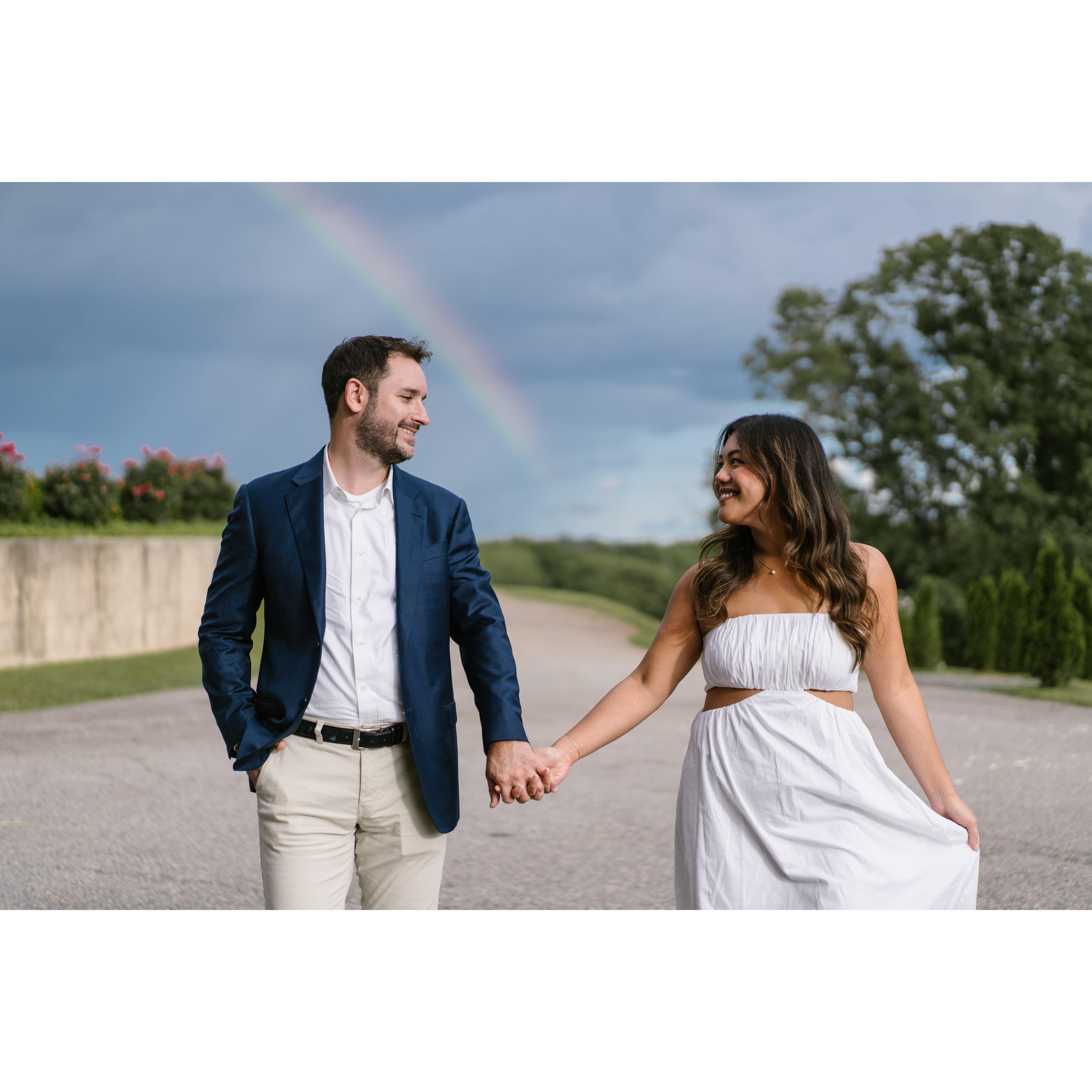 The first pictures of the shoot in front of  Rainbow