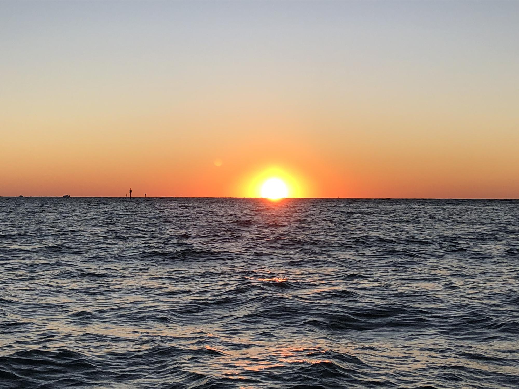 Sun setting on 49th in St Pete