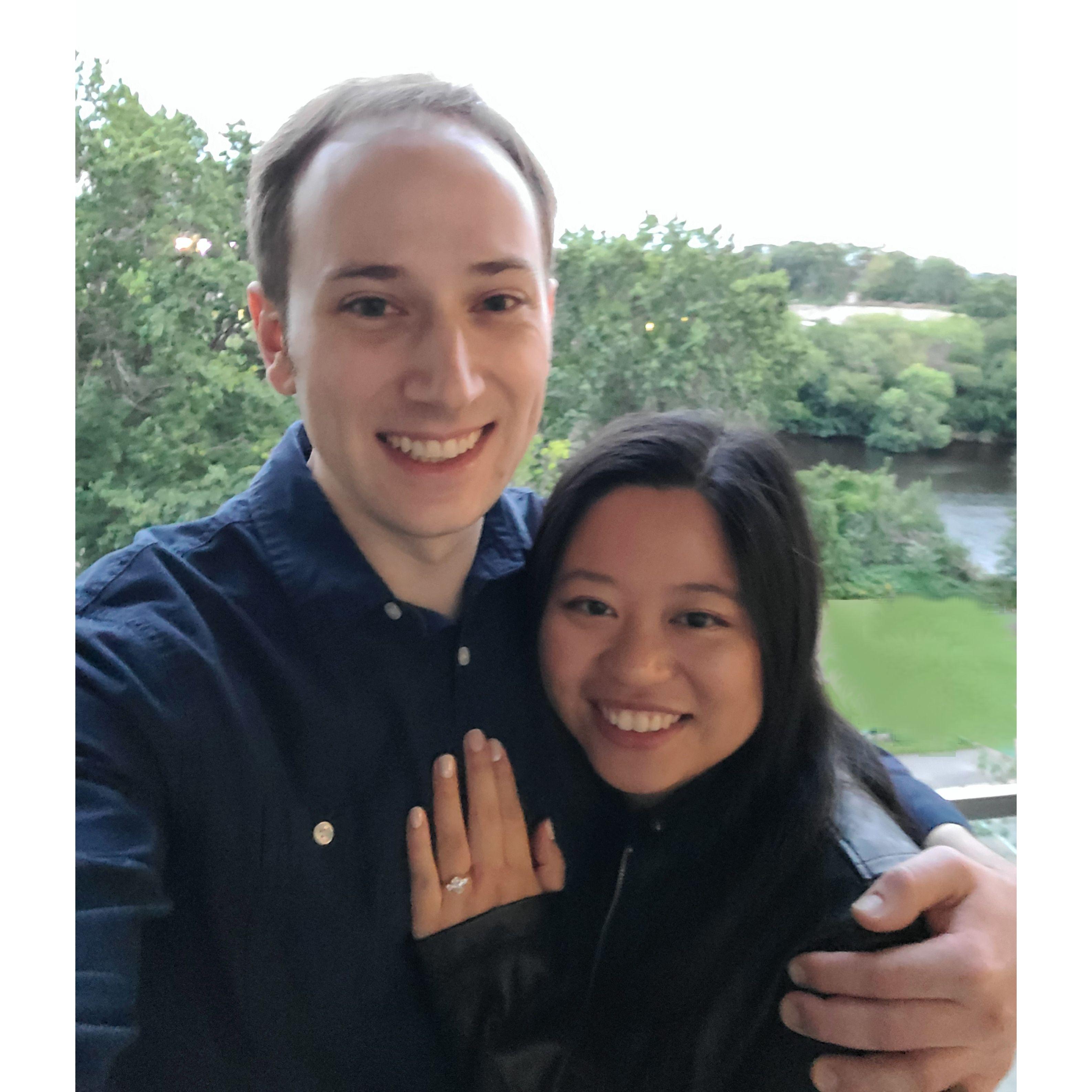 This was taken on the balcony where I proposed to Jen