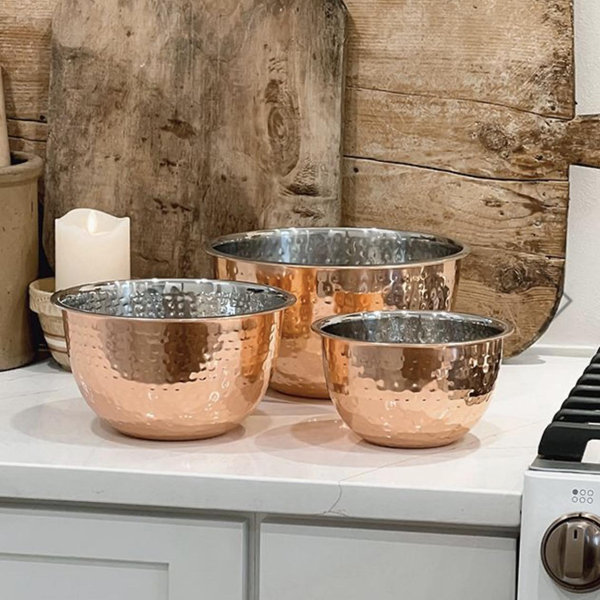 Copper Finish Bowls Set of 3