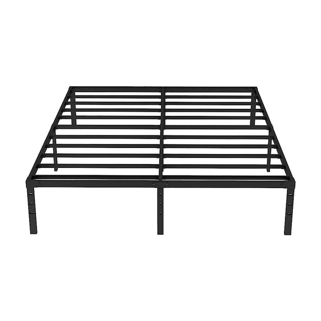 NEW JETO Simple and Atmospheric Metal PlatformStorage Space Under The Bed Heavy Duty Frame Bed, Durable Queen Size Bed Frame, 18 Inch, Queen