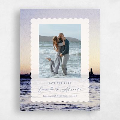 Lavender, Purple Wedding Save the Date - Luve Photo