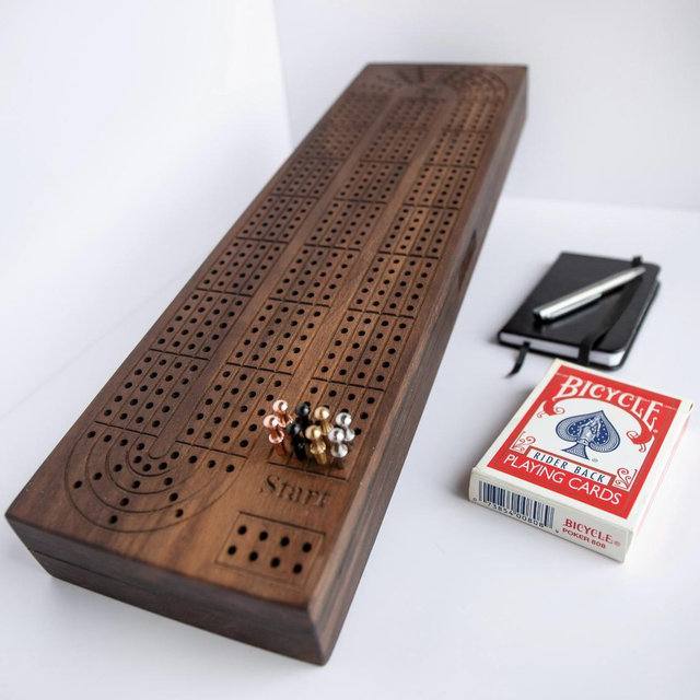 Handcrafted Walnut Cribbage Board