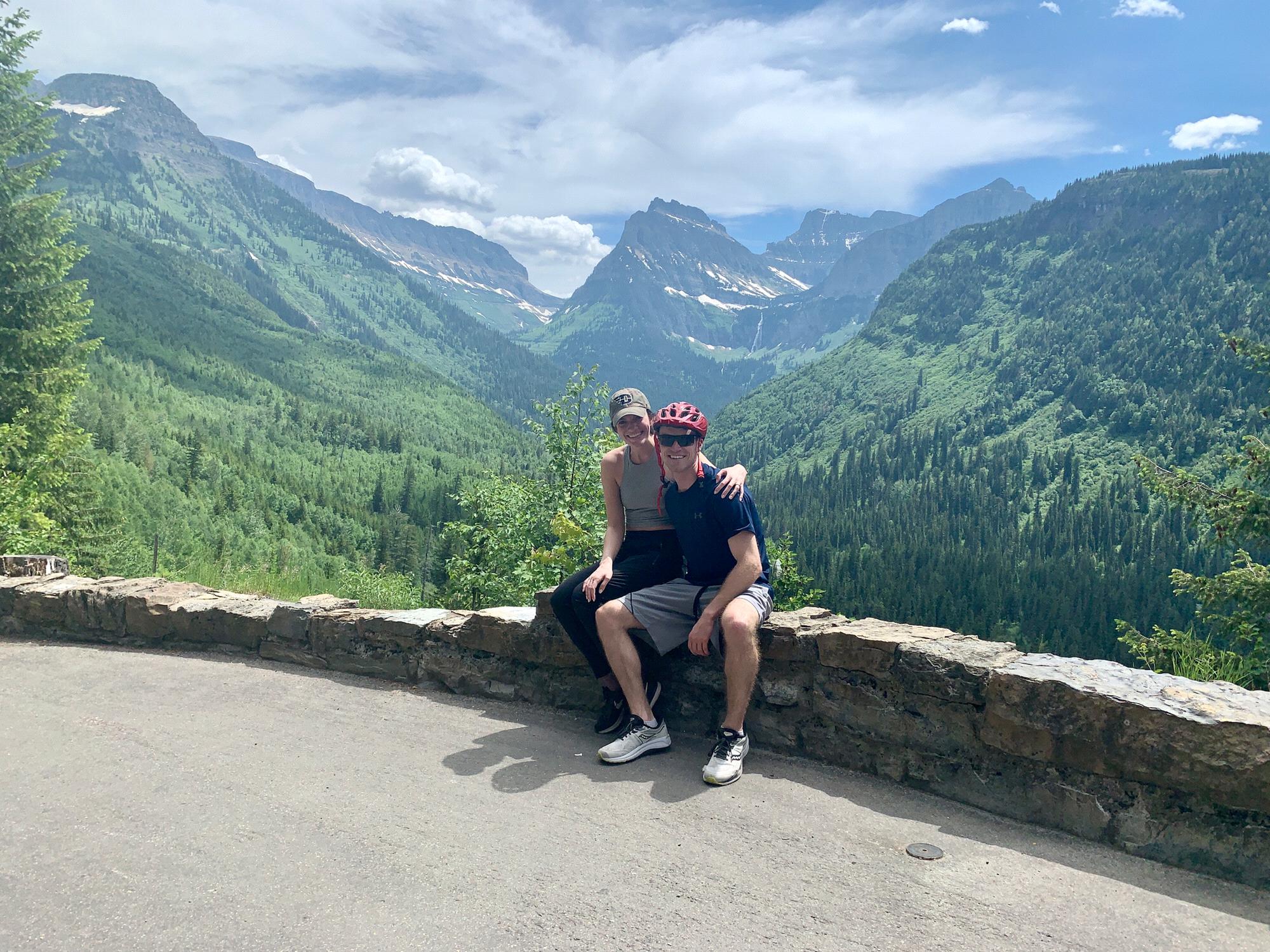 Biking Going to the Sun Road @ Glacier National Park Montana.