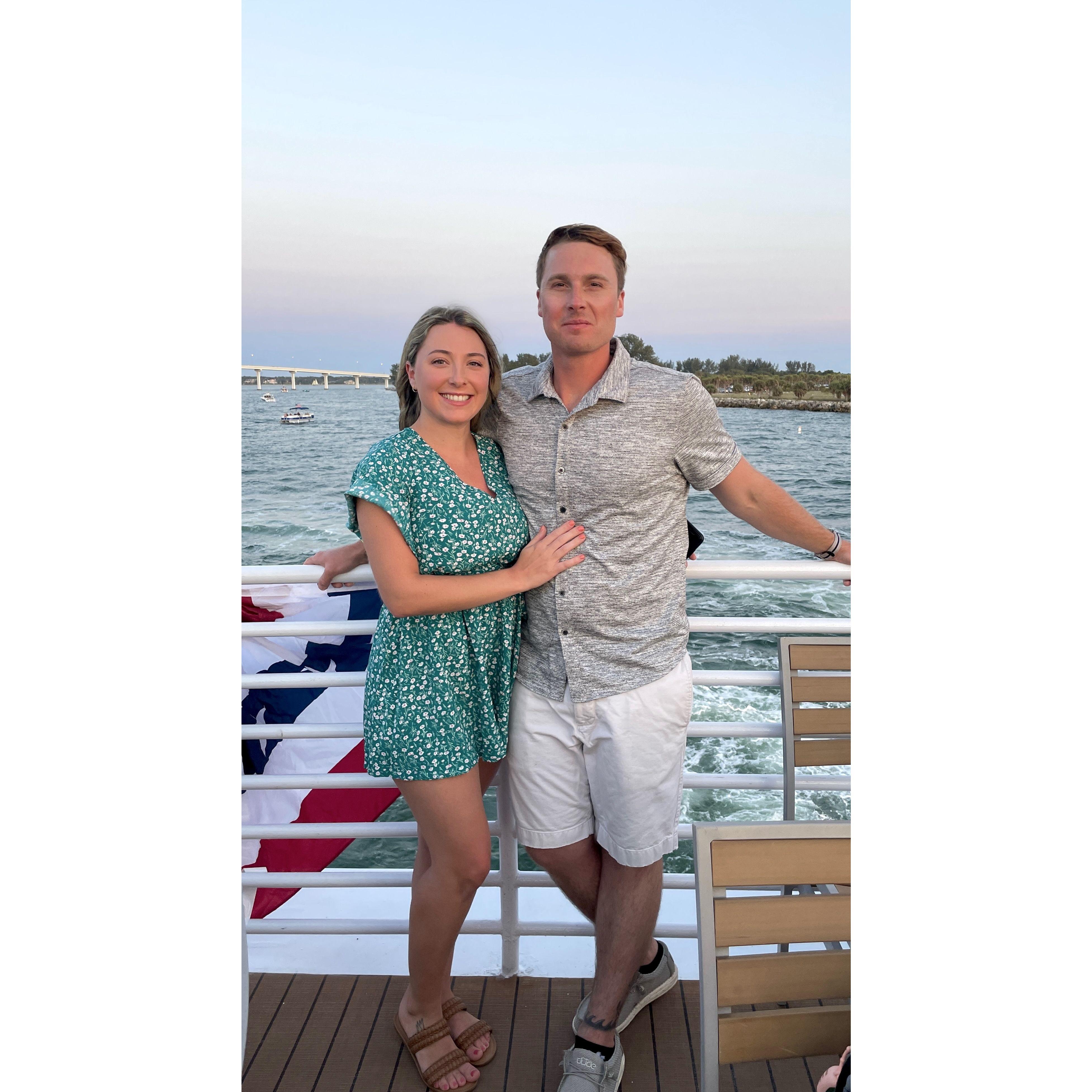 Our favorite booze cruise in Clearwater! Fun fact, we used to say that we wanted to have our wedding on this yact.