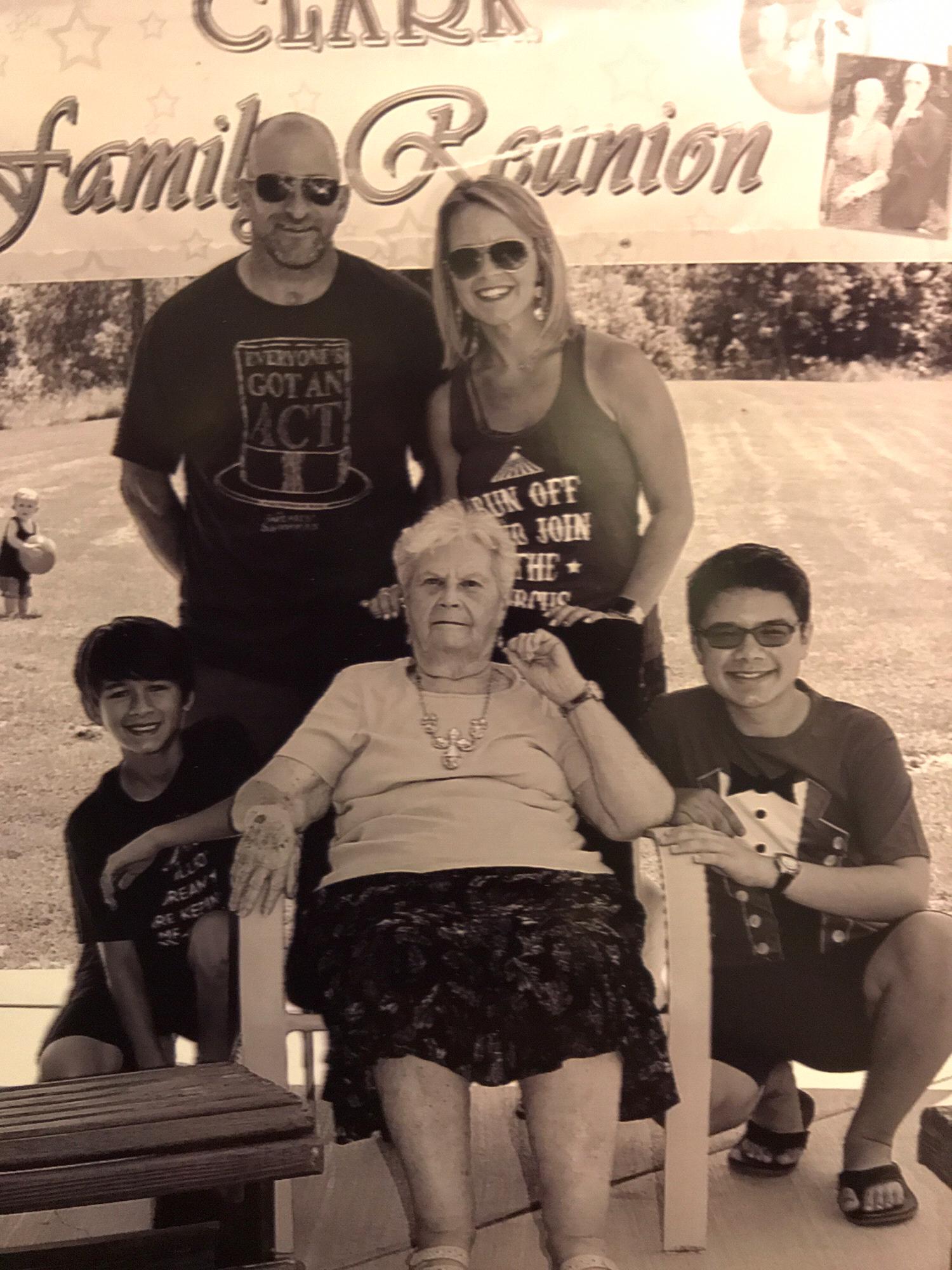 With Becky’s Grandmother, Nan