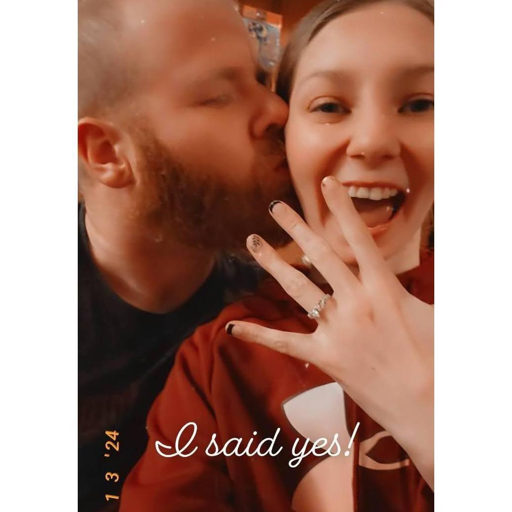 The first picture after Emily said YES!