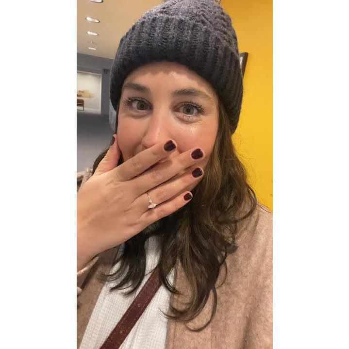 The face of shock and pure joy! We cannot wait to be married!