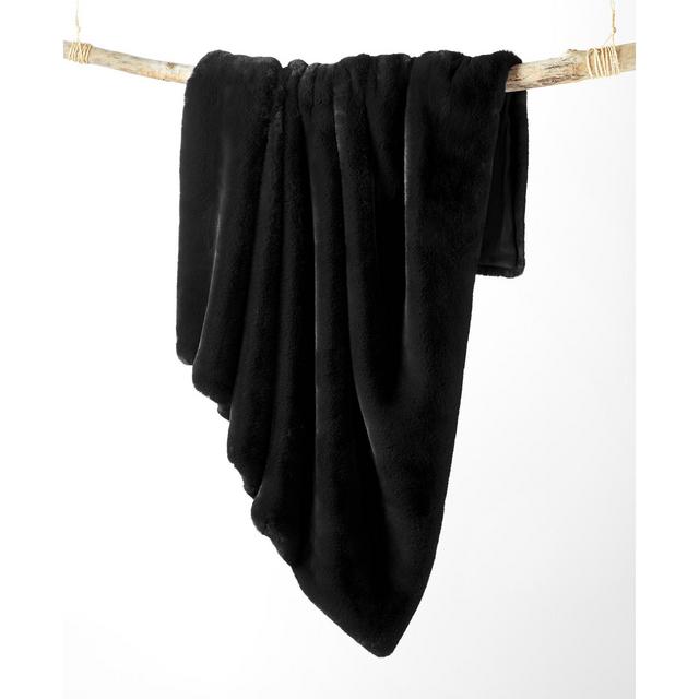 Martha Stewart Collection Solid Faux Fur Throw, Created for Macy's