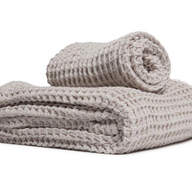 Waffle Hand Towels in Tan