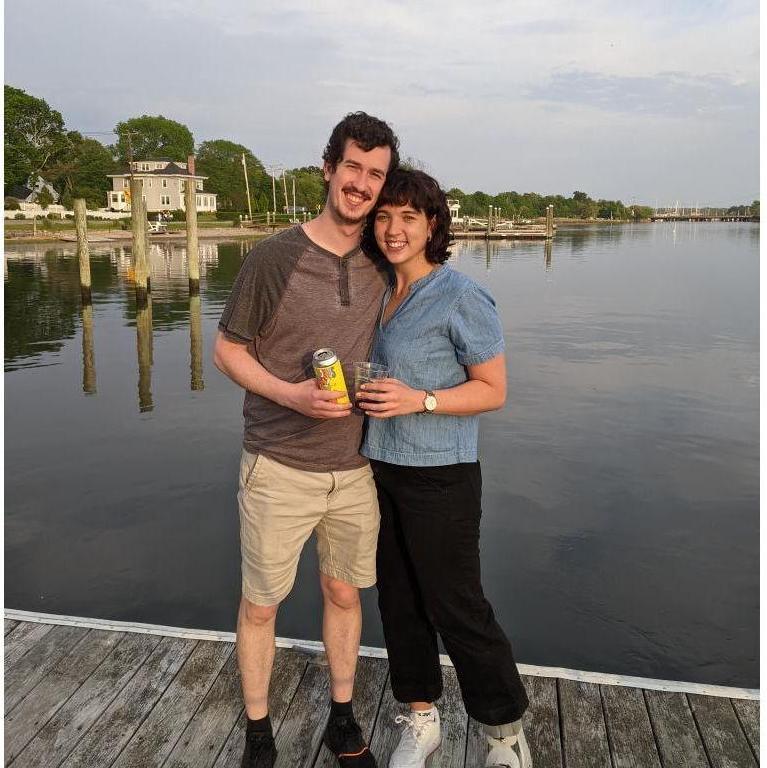 In Rhode Island, congratulating Sean on graduating from law school featuring Nora's broken foot