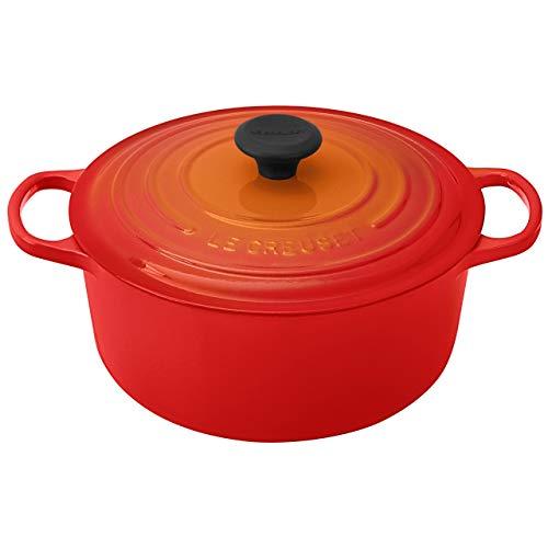 Le Creuset Signature Enameled Cast-Iron 5-1/2-Quart Round French (Dutch) Oven, Flame