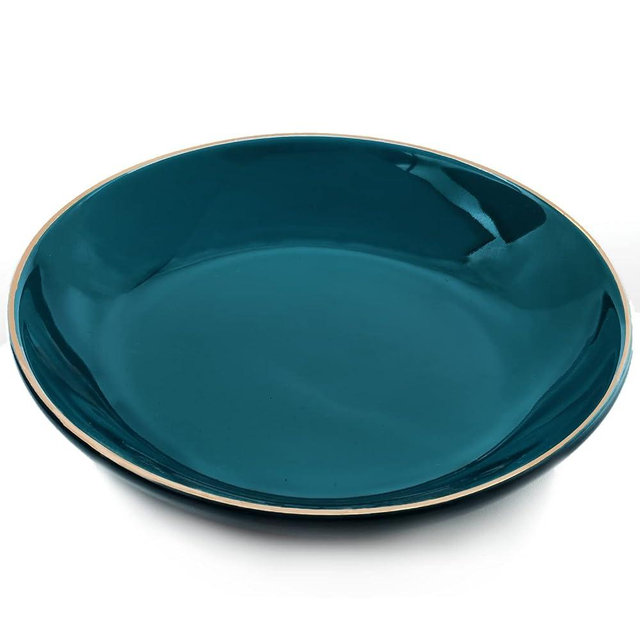 HANKOR 4.75" Ceramic Jewelry Tray, Small Ring Dish Holder Trinket Tray, Catch All Trays for Ring Earring Necklace Key, Christmas Gifts for Women Girls, Green