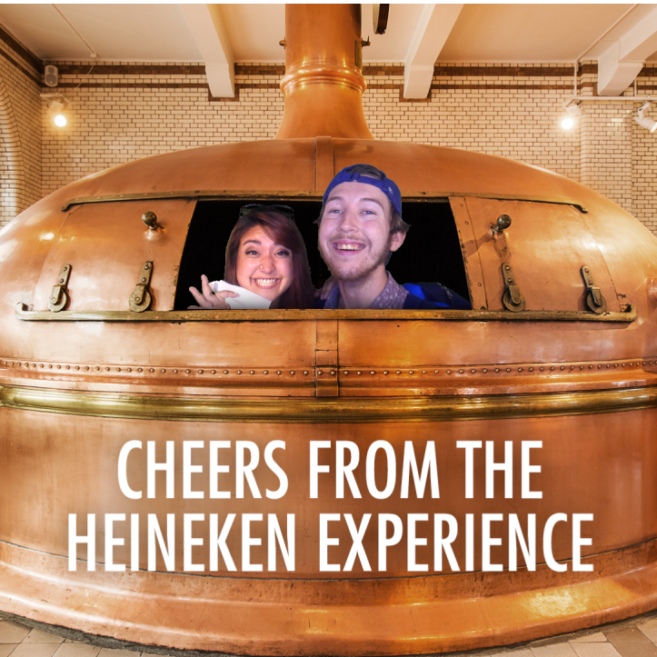 A souvenir from our time at the Heineken Experience in Amsterdam, Netherlands