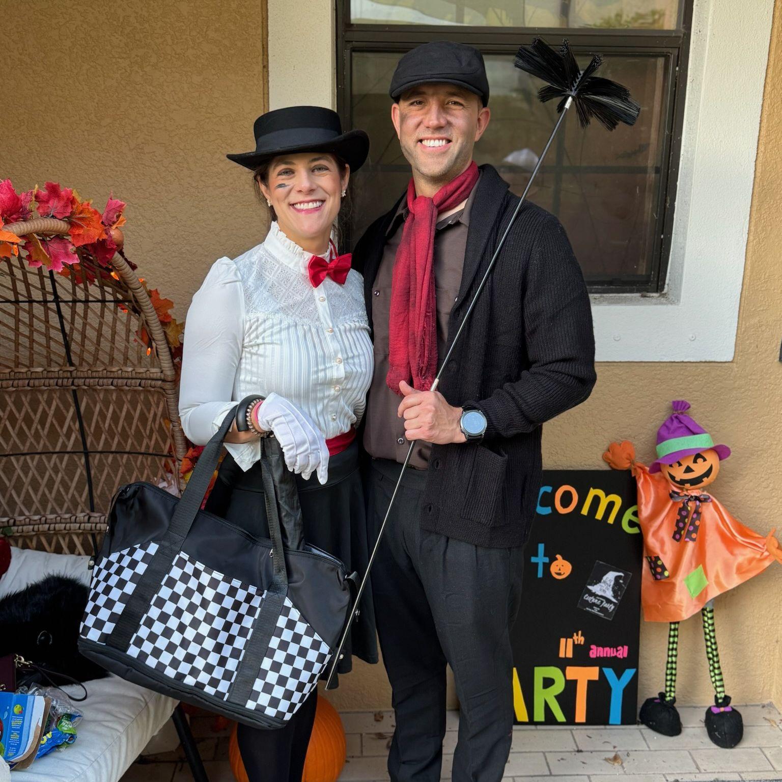 Mary Poppins and Bert for Halloween.