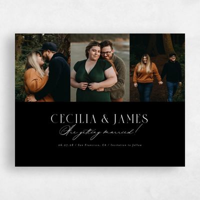 Black Wedding Save the Date - Shahira Photo