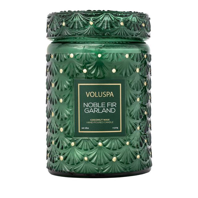 Voluspa Noble Fir Garland Large Jar Candle, 18 oz.