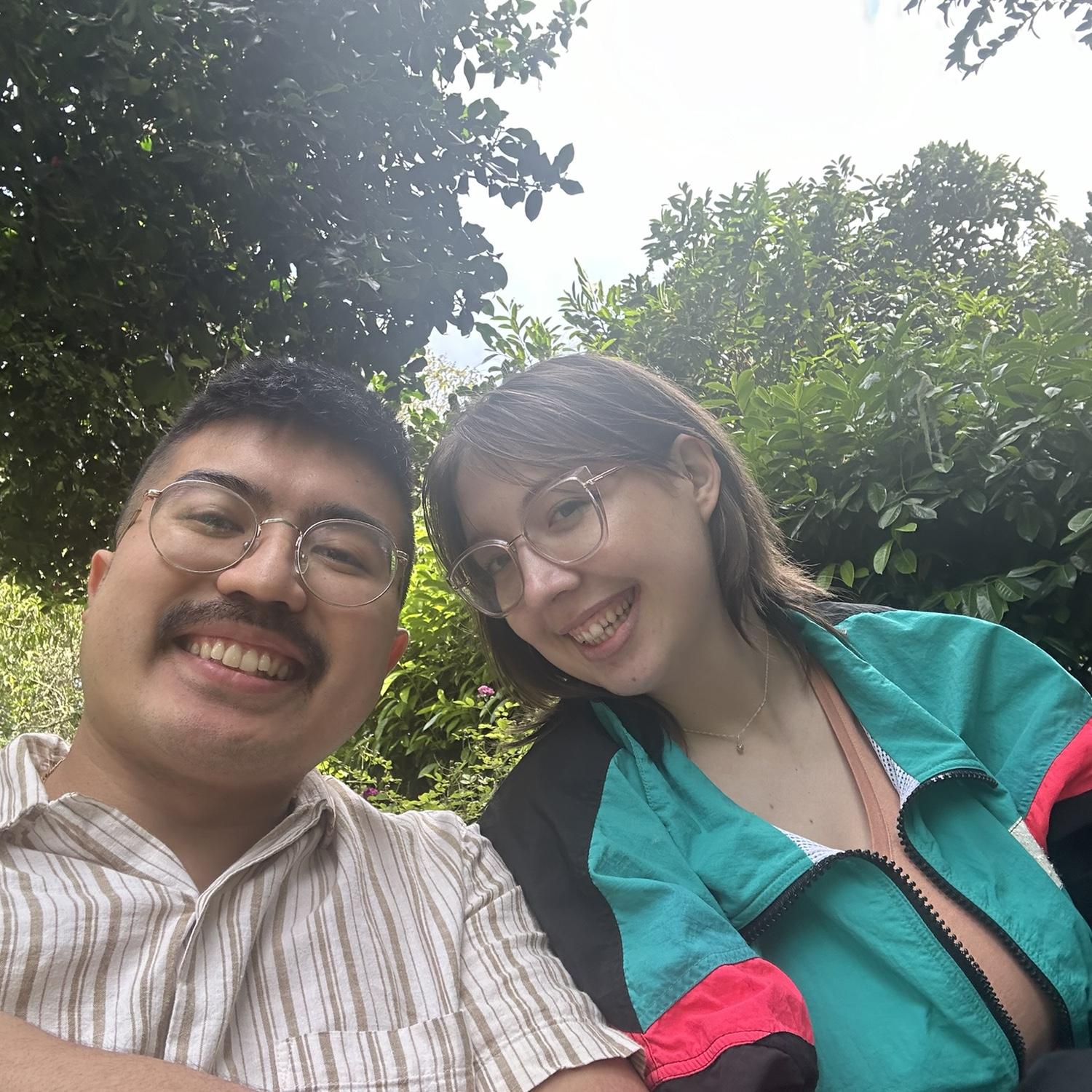 A little selfie in the Shakespeare Garden in San Francisco!