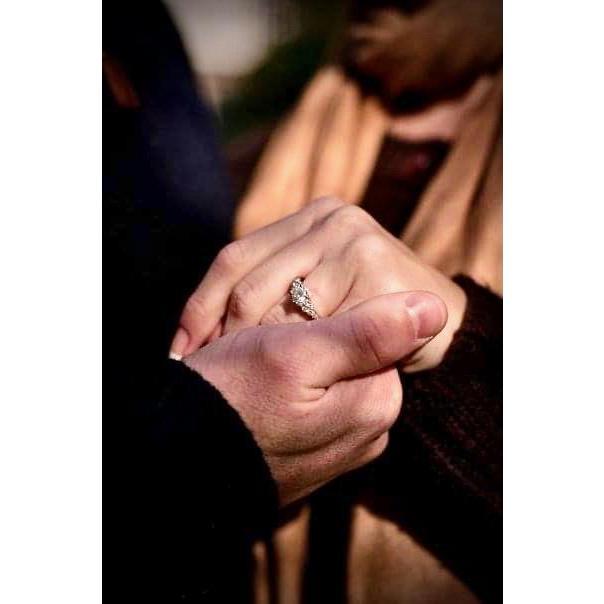 12 years later - we would add wedding bands to this photo!