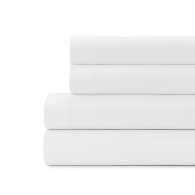 Briarwood Home Full Size Jersey Knit Sheet Set - 4 Pc Super Soft 100% Cotton Breathable Bed Sheets – Deep Pocket, Easy Fit – Comfortable, Cozy T-Shirt Soft – All Season Bedding Set (Full, White)