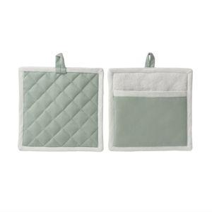 Chef Ellie Pot Holder 20x20cm 2Piece in Sage