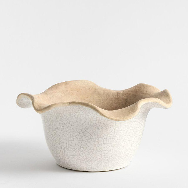 Scalloped Bowl White