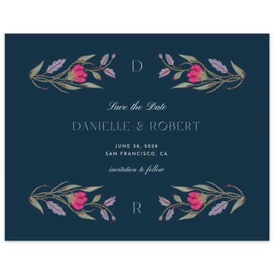 Deepest Teal, Blue Wedding Digital Save the Date - Jardin Landscape