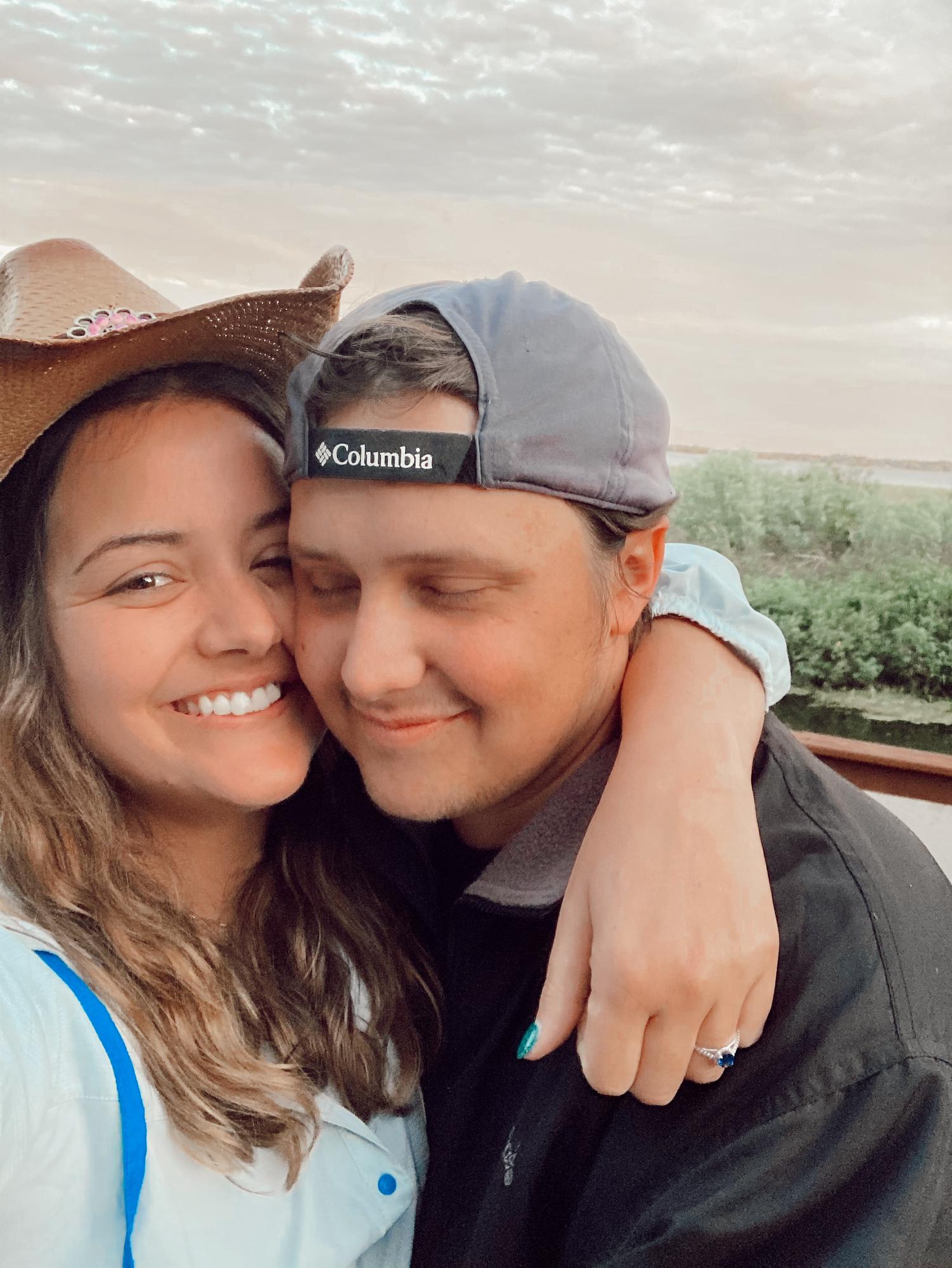 Moments after Kevin proposed!