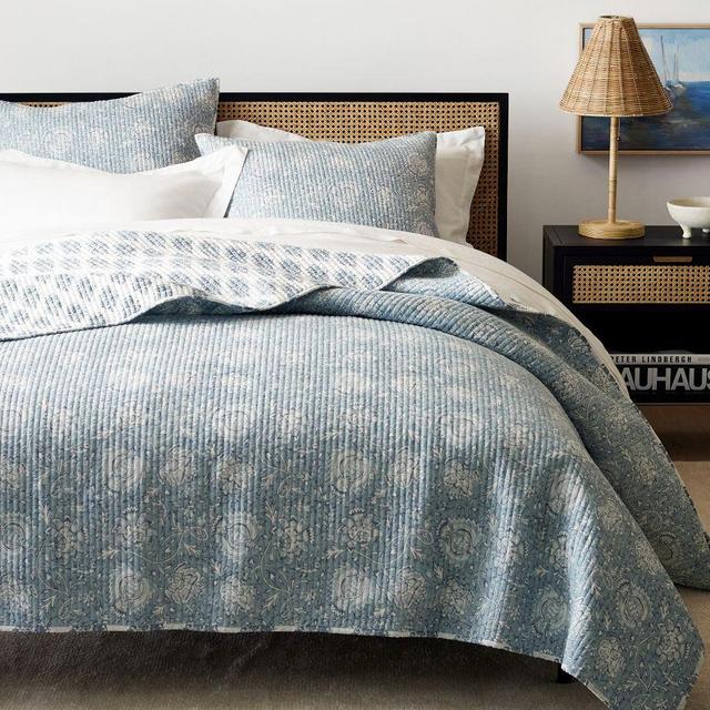 Blue Sloan Voile Reversible Quilt, King/Cal. King