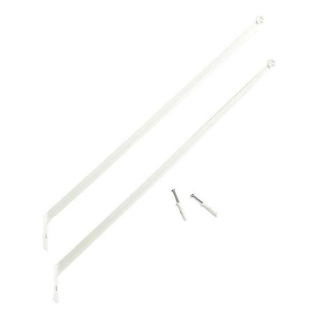 12 in. x 1 in. White Shelving Support Bracket (2-Pack)