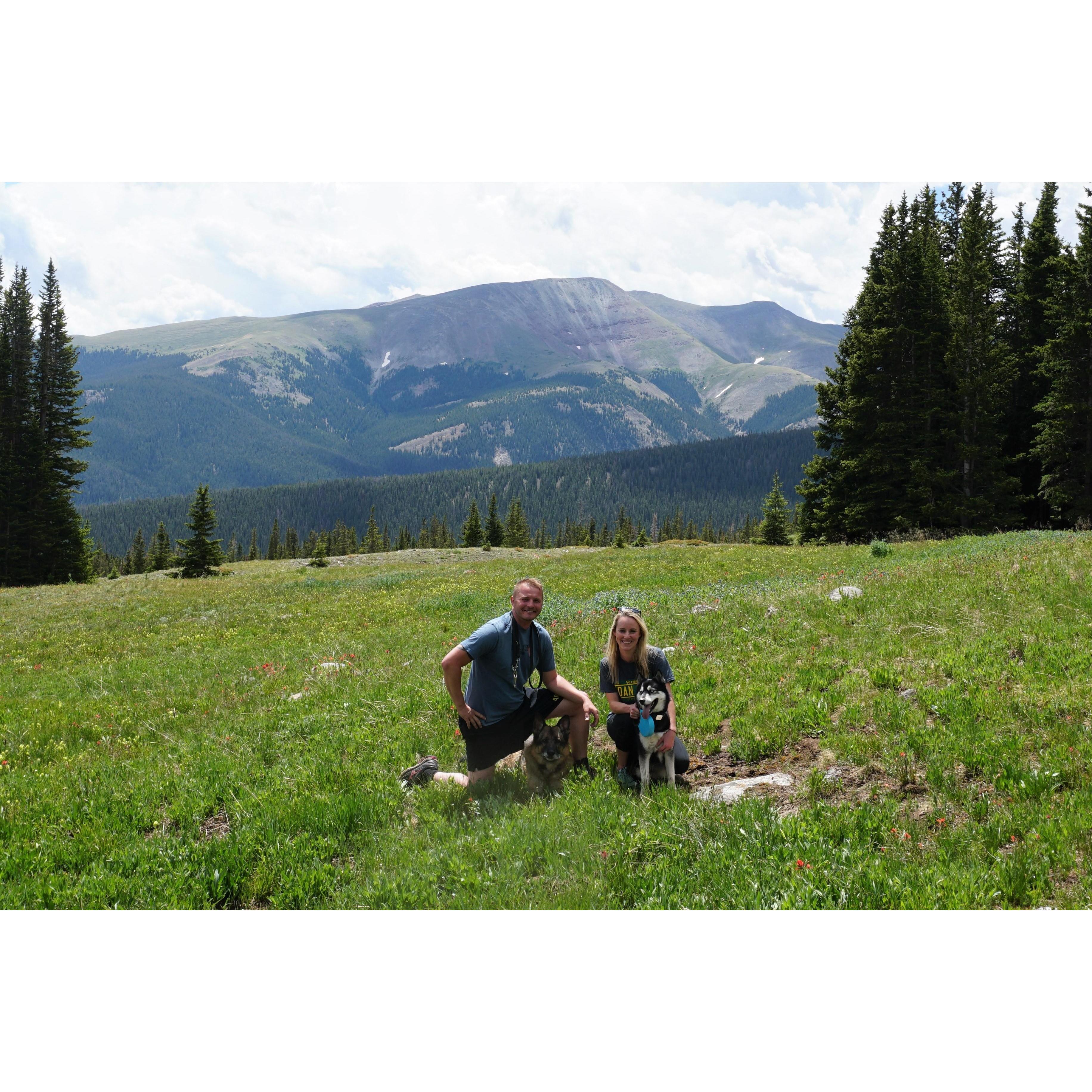 Colorado hiking while visiting good friends Lindsay (bridesmaid) and Ben!