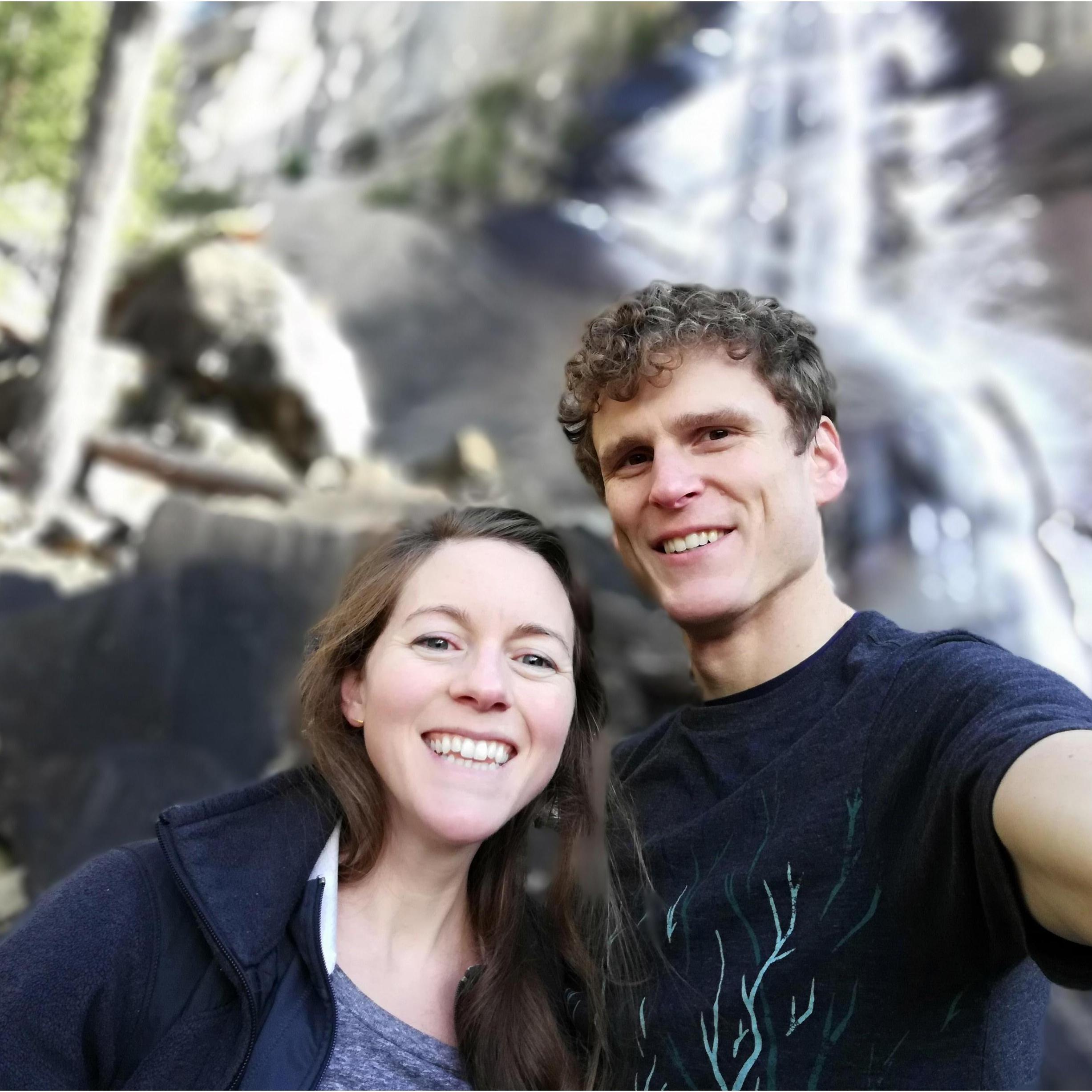 Hiking in Yosemite! Nevada falls in the background