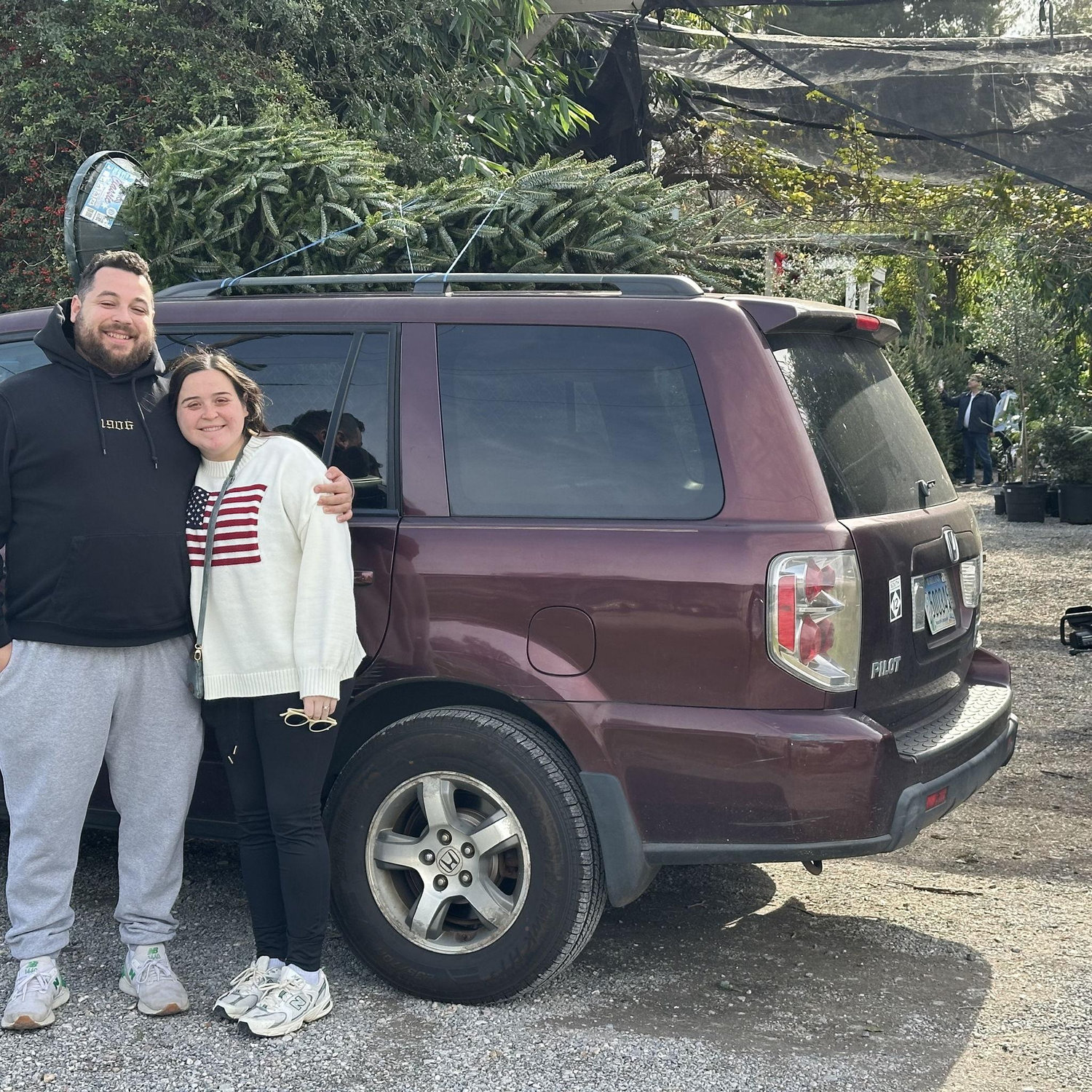 Buying our first Christmas Tree together in the Bywater in New Orleans