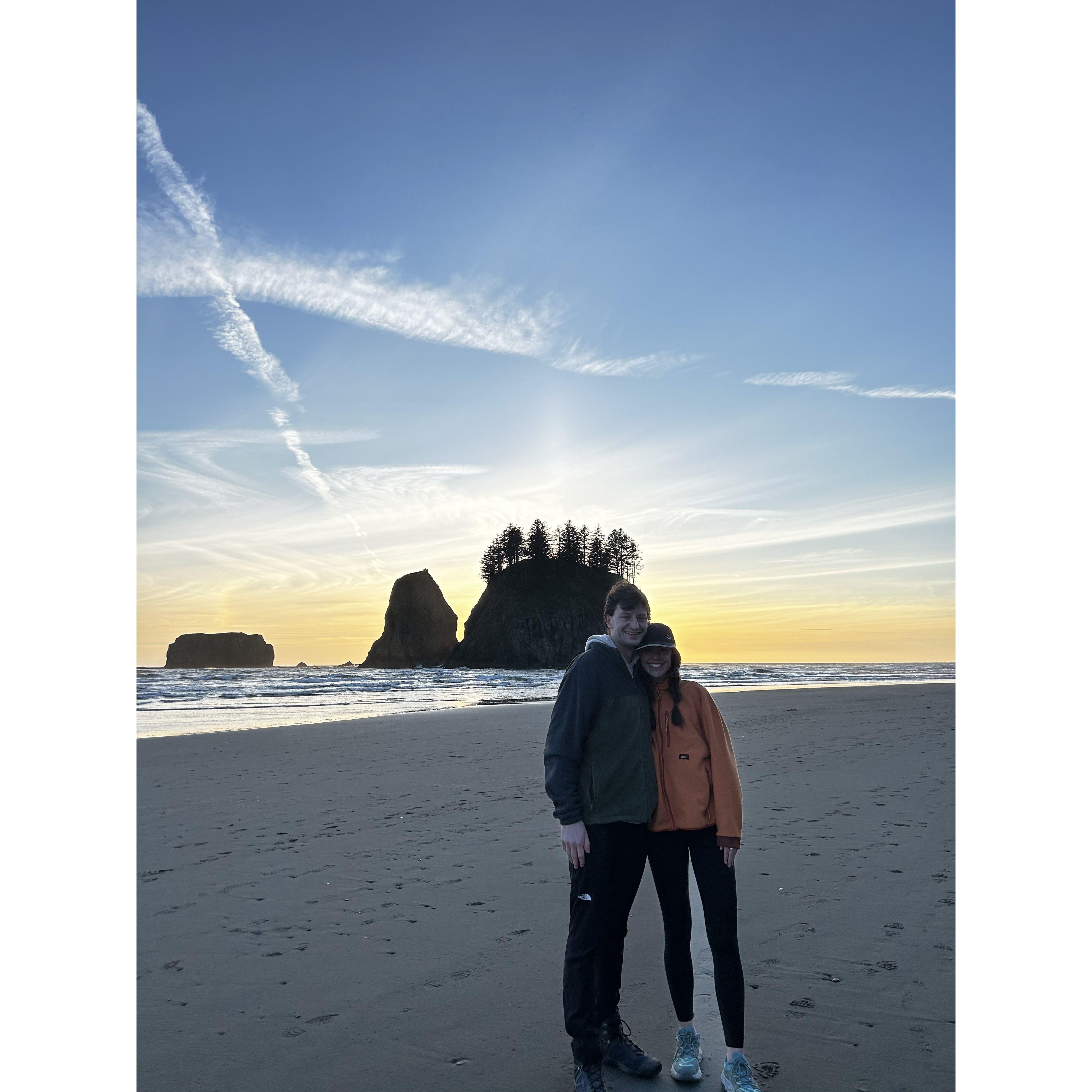 Camping on the beach at Olympic NP