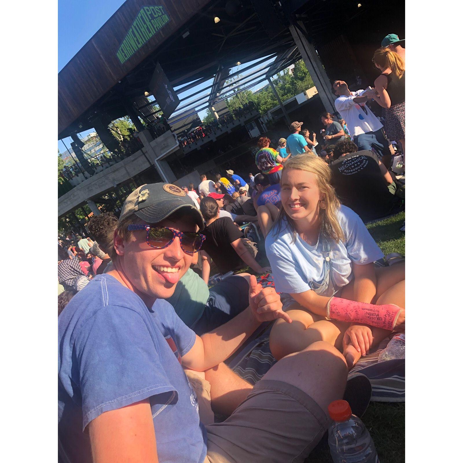 Helen's first Phish show in June 2019 - also our first (although short) road trip together!