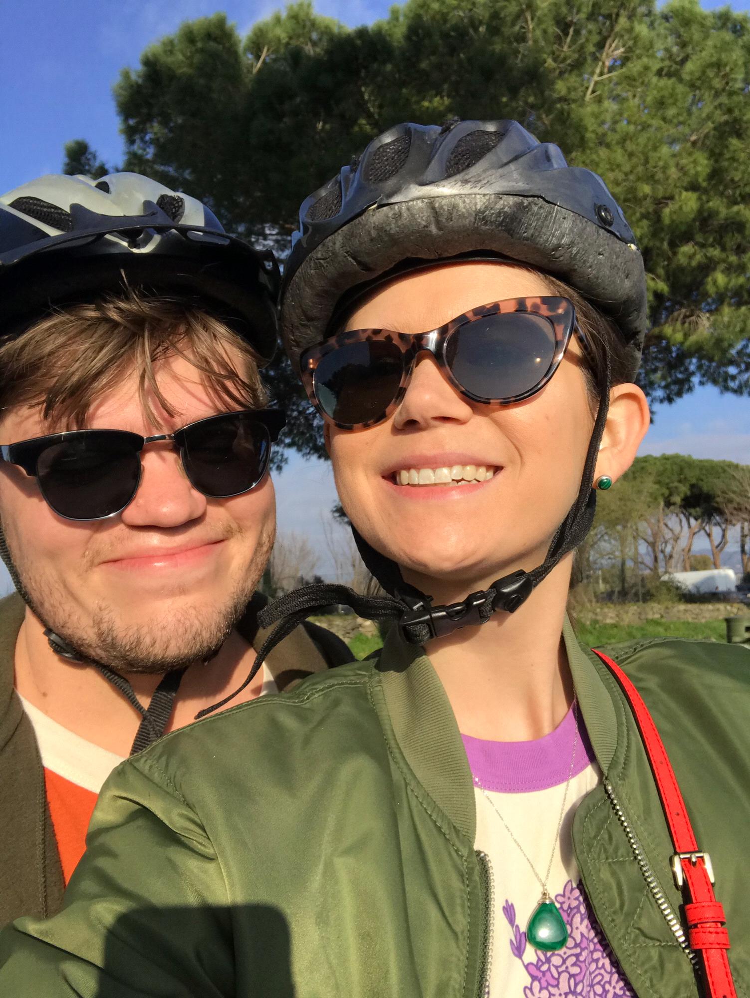 Biking the Appian Way. March 17, 2019.