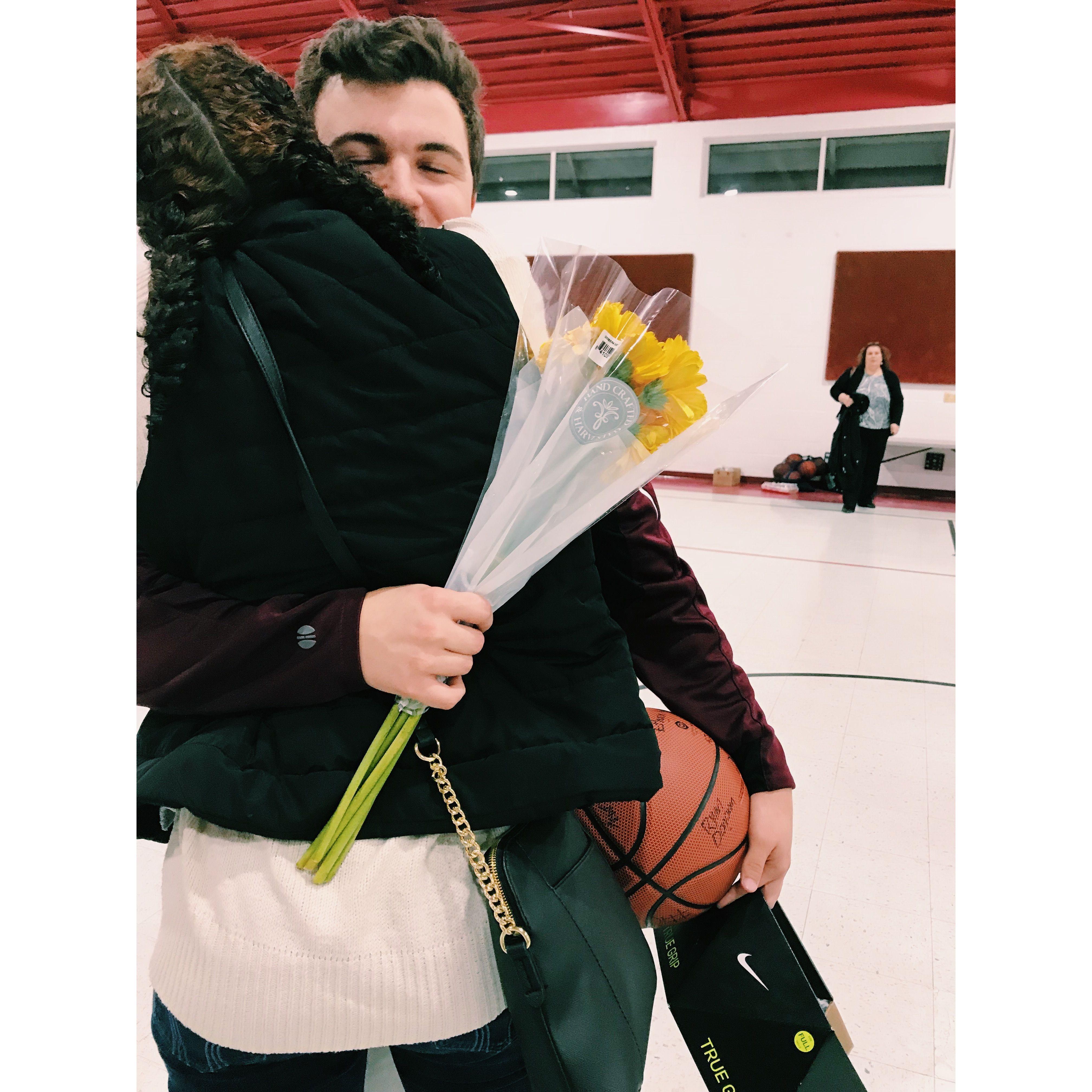 D's senior basketball game