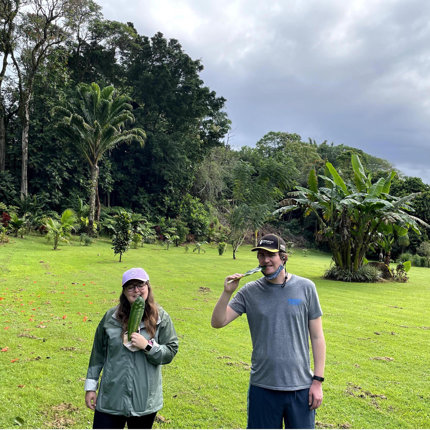 Our last day before we were engaged! We walked around the cacao farm we were staying at in Hilo, Hawaii.